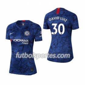 Camisetas Chelsea David Luiz 30 Mujer Primera Equipacion 2019/2020